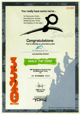 Certificate - Walk the Torq