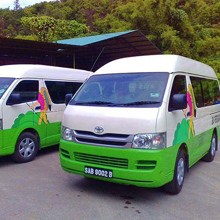Transport to Mount Kinabalu and around Kota Kinabalu