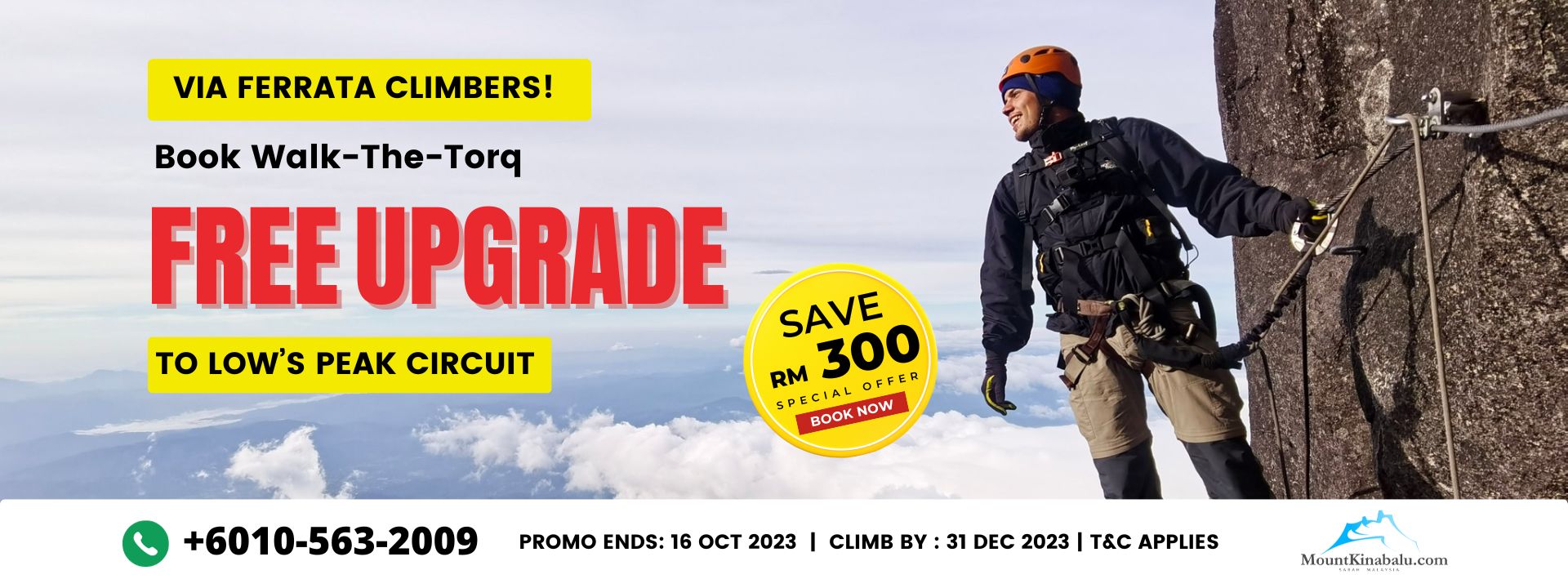 Mount Kinabalu Climb with Via Ferrata (Walk The Torq) Amazing Promo Deal 2023