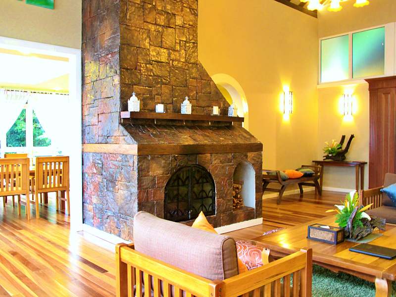 Rajah Lodge Living Room Fireplace